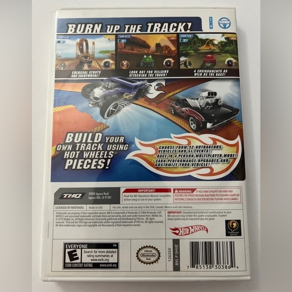 Hot Wheels Track Attack - Nintendo Wii Video Game Disc, Manual And Case - Picture 3 of 8